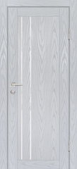 Дверь PSM-10 / Цвет Дуб скай серый / белоснежный лакобель / Двери PROFILO PORTE