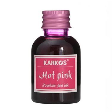 Чернила Karkos 30 мл розовые в пластиковом флаконе. Китай