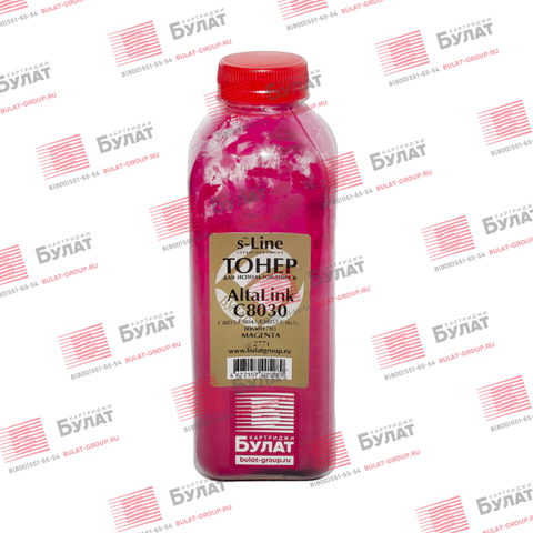 Тонер с девелопером БУЛАТ s-Line Xerox AltaLink C8030 для Xerox AltaLink C8030 (Пурпурный, банка 277 г)