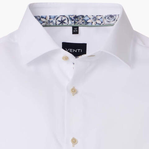 Сорочка мужская Venti Modern Fit 154409200-000 белая с цветной отделкой