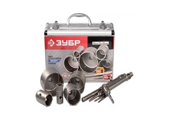 ЗУБР d 68, 100 мм, Alu кейс, набор коронок по бетону с оснасткой, Профессионал (29185-H2-2)