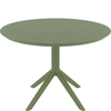 Пластиковый стол Sky Ø105 см, оливковый
