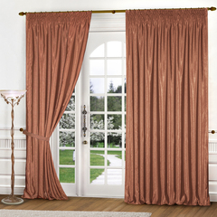 Шторы в гостиную 150*260/2 шт. репс К301-5 терракот