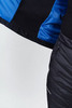 Премиальный костюм для лыж и зимнего бега Nordski Hybrid Hood Premium Black/Blue с лямками