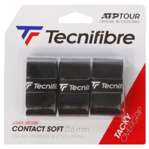 Намотка для ракетки Tecnifibre Contact SOFT BLACK 0,6мм (3шт)