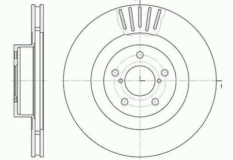 Диск тормозной вентилируемый G-brake  GR-02828