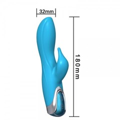 Вибратор с клиторальным стимулятором розовый