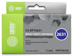 Картридж струйный Cactus CS-EPT2631 26XL фото черный (11.6мл) для Epson Expression Home XP-600, 605, 700, 800