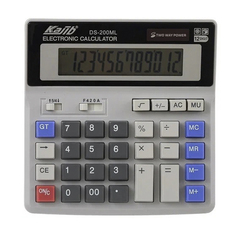 
          Калькулятор настольный Kajib 12 Bit, LCD, 16.2*17 см, серый