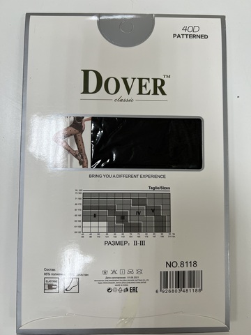 Колготки женские Dover арт. 8118 с рисунком звезды 40 den