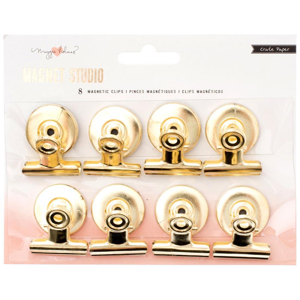 Декоративные зажимы на магните Maggie Holmes Magnet Studio Magnetic Clips Gold -8 шт
