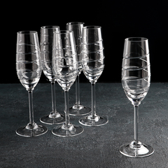 Набор бокалов для шампанского «Спираль», 160 мл, 6 шт, фото 1