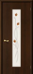 Дверь 22Х / Цвет Л-13 (Венге) / Стекло Фьюзинг / Двери Браво
