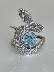 Змея  (кольцо из серебра)