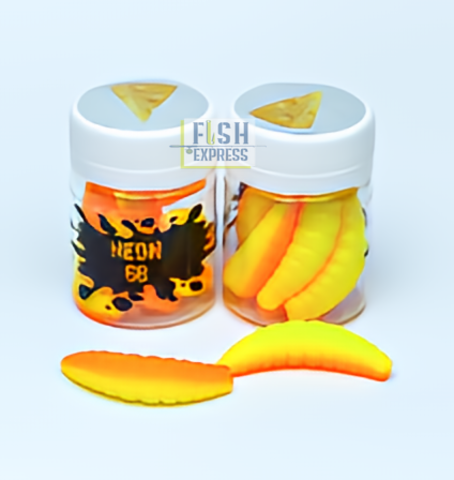 NEON 68 Maggot 46мм (6 шт ) 🧀 СЫР цвет ЛИМОН/ОРАНЖЕВЫЙ продажа от 2 шт.