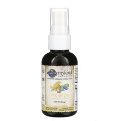 Garden of Life, MyKind Organics, веганский органический спрей с витамином D3, с ароматом ванили, 1000 МЕ, 58 мл (2 унции)