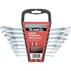 Набор ключей рожковых 8 шт 6-22мм CrV Elliptical зеркальное хромирование Matrix