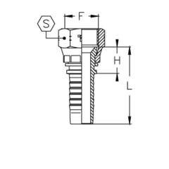 Фитинг DN 16 JIC (Г) 7/8 TIEFFE