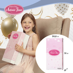 Munecas Antonio Juan Кукла интерактивная Мия Мария с рюкзаком, 42 см, пьет, писает, винил (50266)