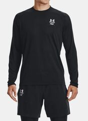 Теннисная футболка Under Armour Men's UA ArmourPrint Long Sleeve - Black, Gray