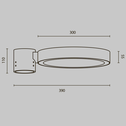 Уличный консольный светодиодный светильник (без столба) Maytoni Dion O472H-L50GF3K