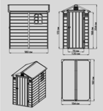 Пластиковый сарай BlackFox Modernist B 134x192