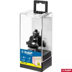 ЗУБР 38.1 x 19 мм, радиус 6.3 мм, фреза кромочная калевочная №4, Профессионал (28787-38.1)