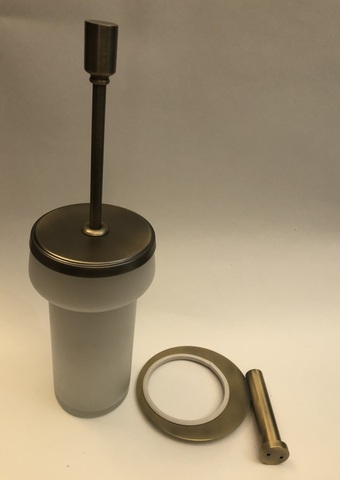 Ершик напольный c крышкой Windisch Cylinder Plain состаренная латунь