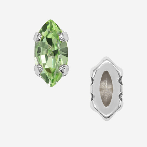 Кристалл Маркиз (Marquise Fancy Stone) в цапах, оттенок 