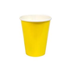 Стакан бумажный Солнечно-желтый, 8 шт.