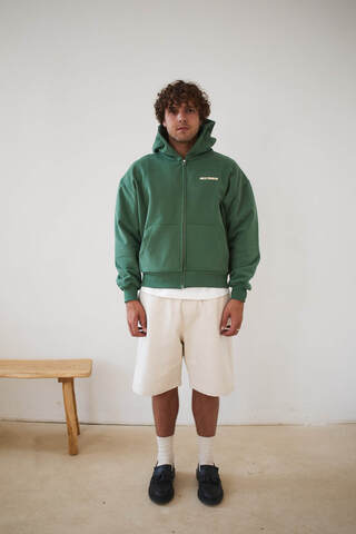Худи на молнии, зеленый