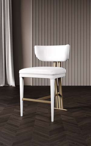 Полубарный стул Круиз белый