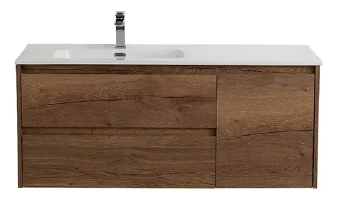 BelBagno KRAFT-1200-2C-1A-SO-RT-L KRAFT База под раковину подвесная с двумя выкатн. ящиками одной распашн.дверц.левосторонн. RovereTabacco,1200x460x500, KRAFT-1200-2C-1A-SO-RT-L