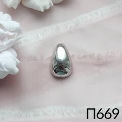 УЦЕНКА!!! Подвеска в форме капли 25*16 мм, родий У152