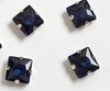 Стразы пришивные стекло в оправе, ш. 12 мм, темно-синий