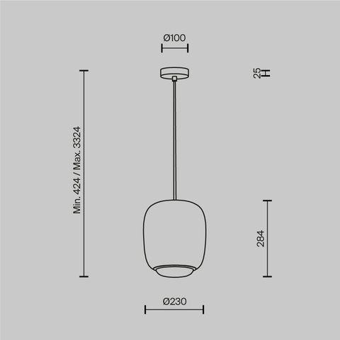 Подвесной светодиодный светильник Maytoni Brio MOD466PL-L12GR3K