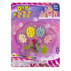 
          Набор для создания украшений-бусины Alingar, 260х190х15мм, "Лапка", 3 вид. бус., 2х0,7 м леска, блистер с европод.