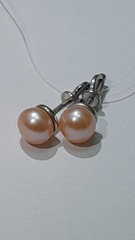 Жемчуг Р (пусеты из серебра)