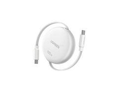 Кабель UGREEN L531 (95673) 100W USB-C to USB-C PD Fast Charging Retractable Cable Max, 1м, белый