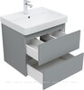 Aquanet 367332 Тумба с раковиной Вега 2.0 60 (Ирис T) 2 ящ. цв. мисти грин (367332)