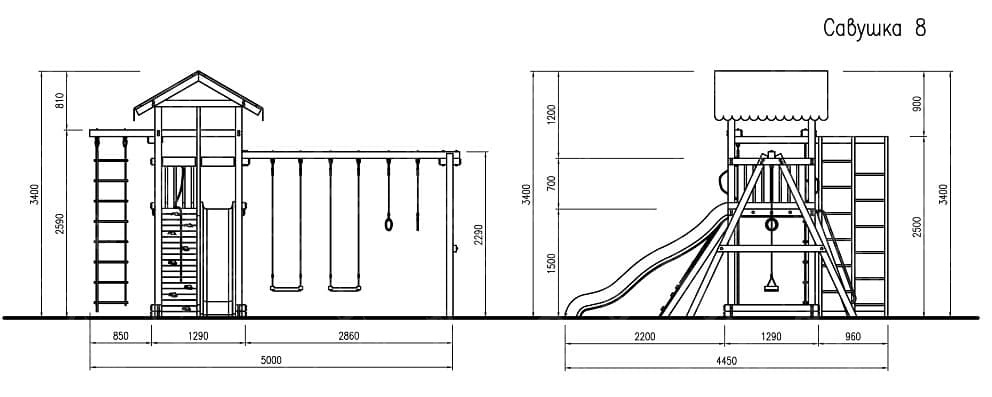 Чертежи детских площадок с размерами из дерева своими руками