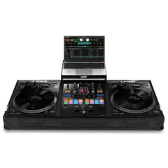Кейс UDG Ultimate Flight Case Set Pioneer PLX-CRSS12 & 10"/12" Mixer Black Plus (Laptop Shelf + Wheels)