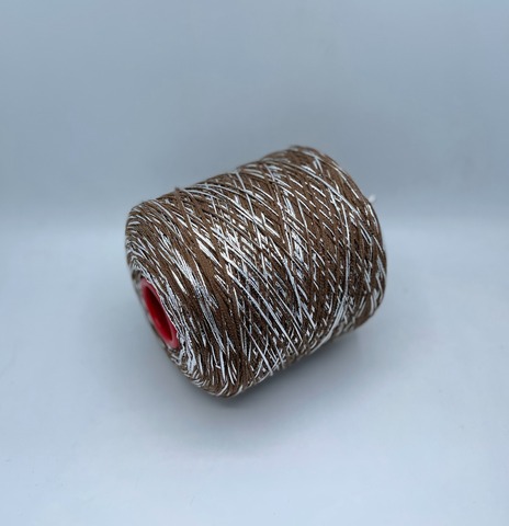 Luxury Production by Ri.Go (пр.Италия), art-Emporium, 180м/100гр, 90%Меринос,8%Полиэстер(фольга), 2%Полиамид , цвет- Молочный шоколад+серебро(23/343) ,арт.32298