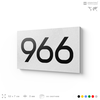 Номер на дверь 966, табличка на дверь для офиса, квартиры, кабинета, аудитории, склада, белая 120х70 мм, Айдентика Технолоджи