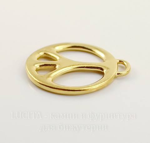 Подвеска TierraCast "Пацифик" (цвет-золото) 27х24 мм