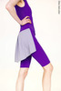 Knee length shorts with skirt stretch | violet