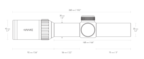 ОПТИЧЕСКИЙ ПРИЦЕЛ HAWKE VANTAGE WA 30MM 1-4Х24 IR (L4A)