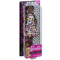 Барби Fashionistas 106 в Платье с Цветочным Принтом