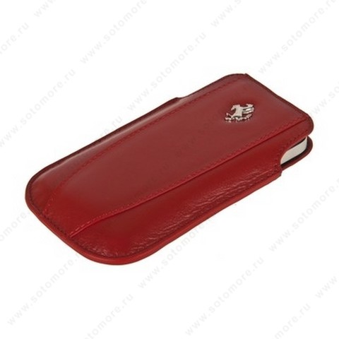 Чехол-пенал кармашек Ferrari для iPhone 4s/ 4/ iPhone 3Gs/ 3G кармашек красный