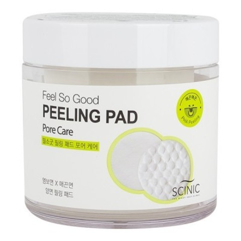 Scinic Feel So Good Peeling Pad очищающие пилинг-спонжи с АНА кислотами